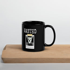 Wanted Winston Black Glossy Mug