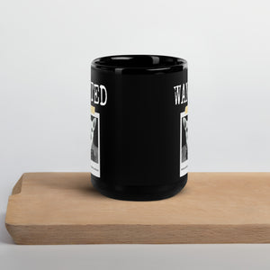 Wanted Winston Black Glossy Mug