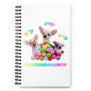 Cottonball Crew Spiral notebook