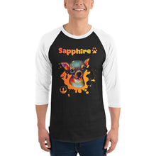 Load image into Gallery viewer, Sapphire 3/4 sleeve raglan shirt