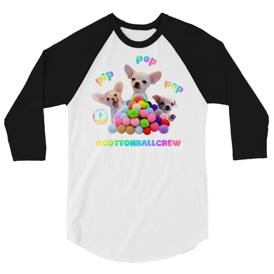 Cottonball Crew 3/4 sleeve raglan shirt