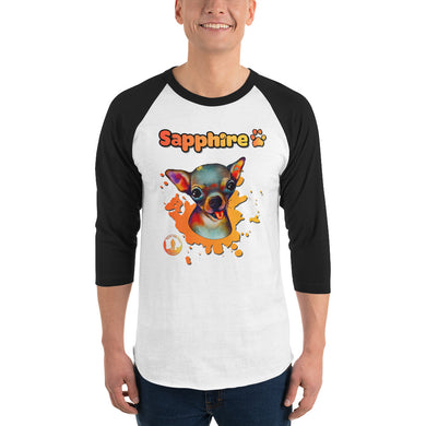 Sapphire 3/4 sleeve raglan shirt