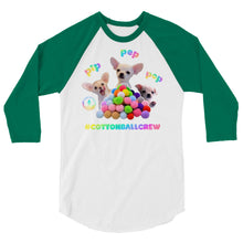 Load image into Gallery viewer, Cottonball Crew 3/4 sleeve raglan shirt