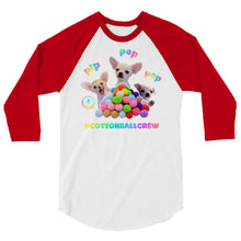 Load image into Gallery viewer, Cottonball Crew 3/4 sleeve raglan shirt