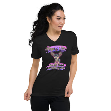 Lucy Lou Unisex Short Sleeve V-Neck T-Shirt