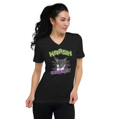 KRASH Smash Unisex Short Sleeve V-Neck T-Shirt