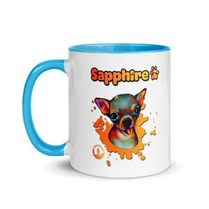 Sapphire Mug with Color Inside