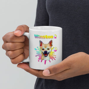 Winston White glossy mug