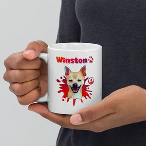 Winston White glossy mug
