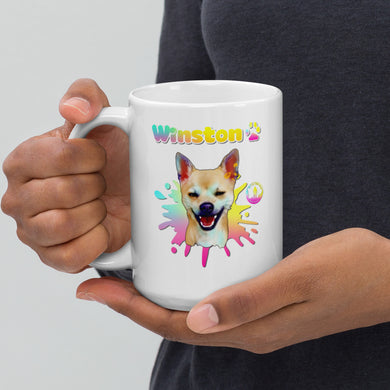 Winston White glossy mug