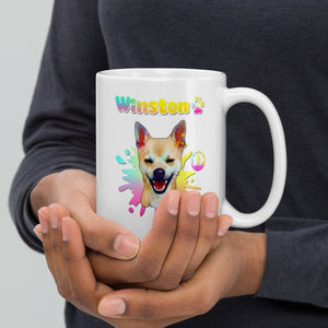 Winston White glossy mug