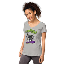 Load image into Gallery viewer, KRASH Smash Women’s fitted v-neck t-shirt
