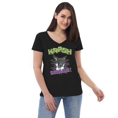 KRASH Smash Women’s recycled v-neck t-shirt