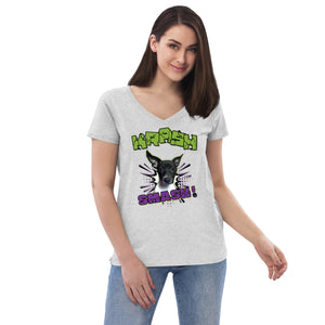 KRASH Smash Women’s recycled v-neck t-shirt